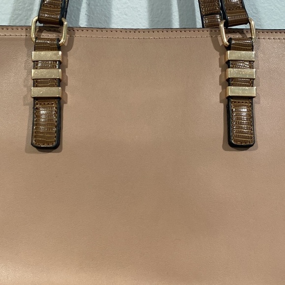 Mathew & Julian Medium Tote Shoulder Faux Leather Neutral Bag - Picture 2 of 12